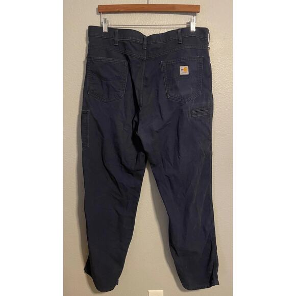 Carhartt FR Pants Mens 38x34 Dark Navy Flame Resistant Utility Work CAT 2 FRB159 - Picture 2 of 11